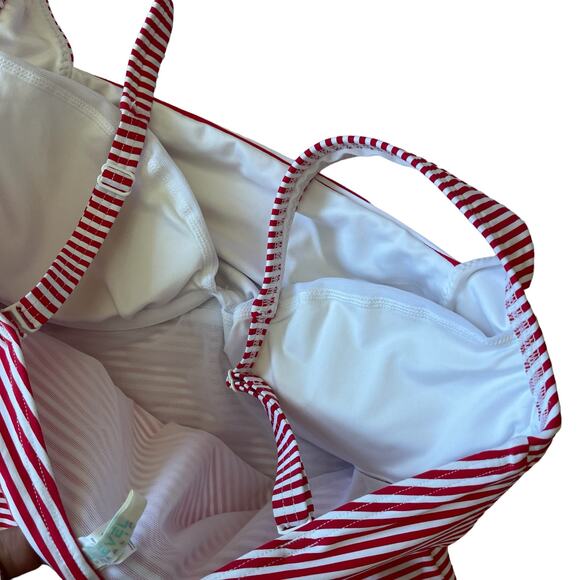 Sea Level Positano Stripe Square Neck One Piece Swimsuit Size 8 - Picture 4 of 7